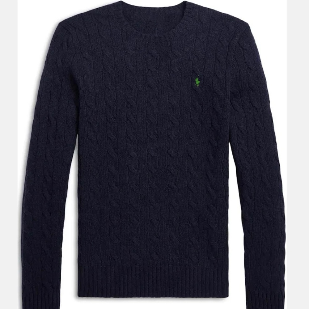 Ralph Lauren Navy Cable-Knit Sweater - Size M Women's